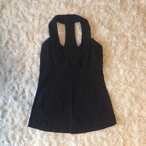 Lululemon high neck tank, built in bra sz 6